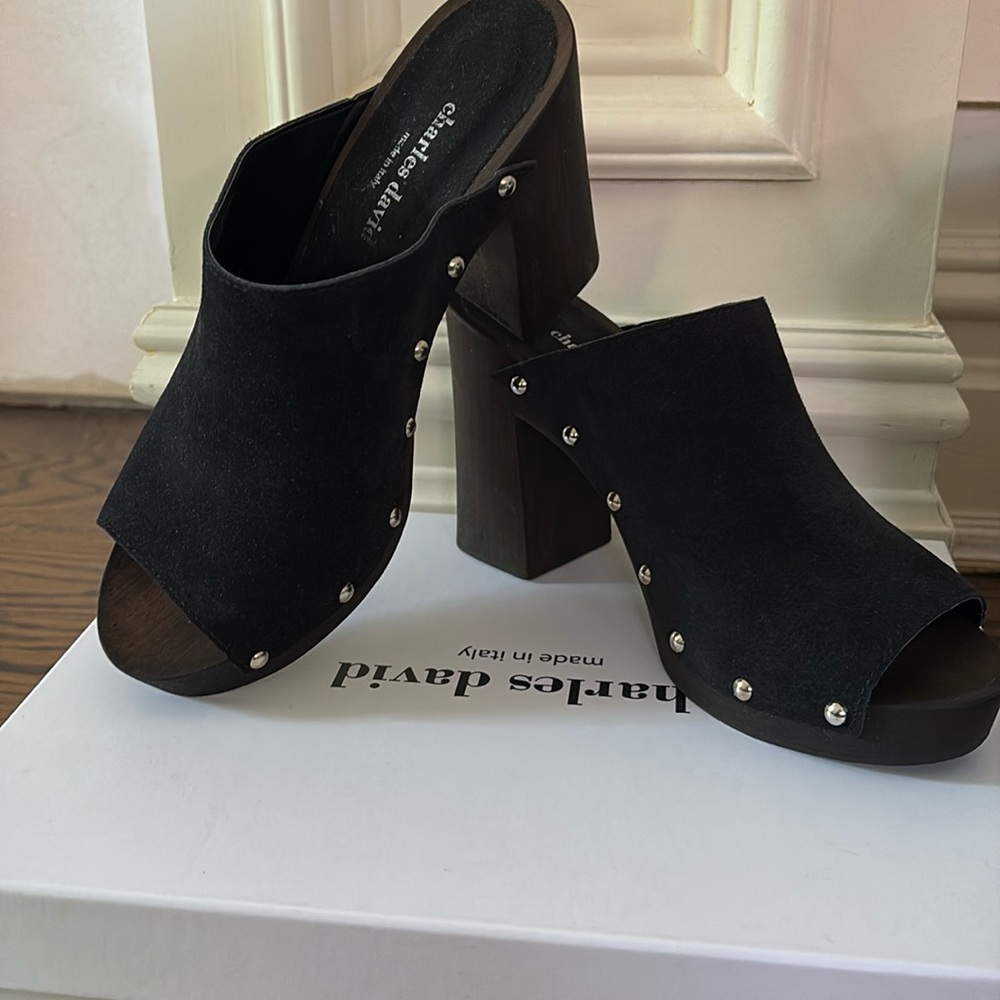 Charles David Suede Heel Sz37 (7)